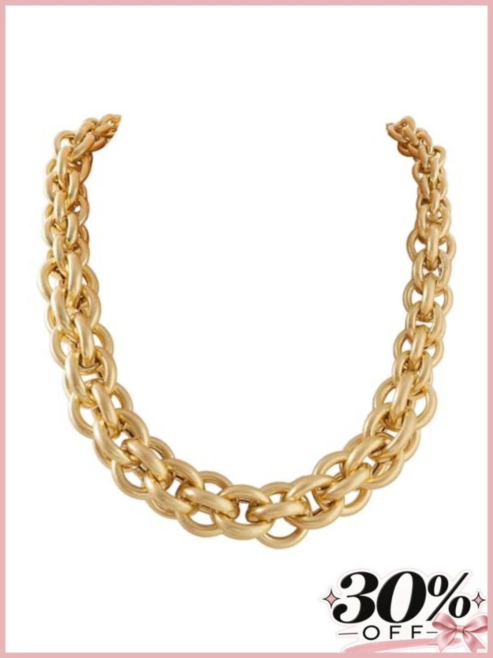 Chunky Link Chain Necklace Women's Adjustable Statement Jewelry